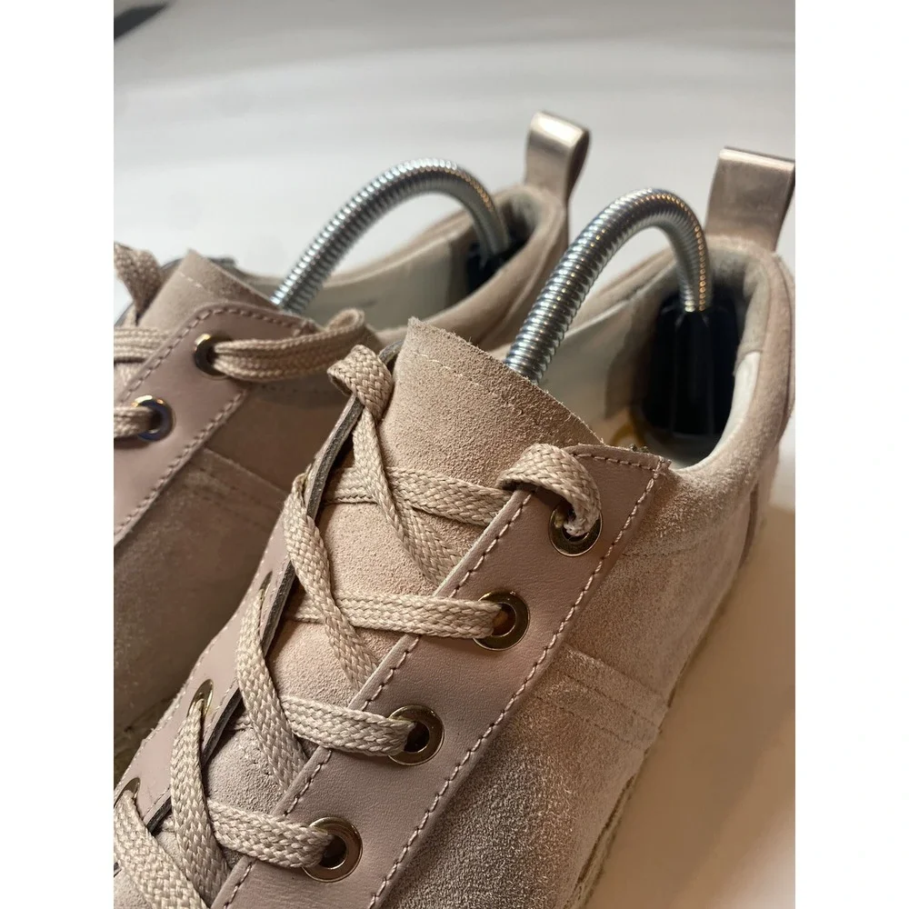 Sam Edelman Carleigh Platform Espadrille Pink Blush Sneaker Size 7.5M Suede
